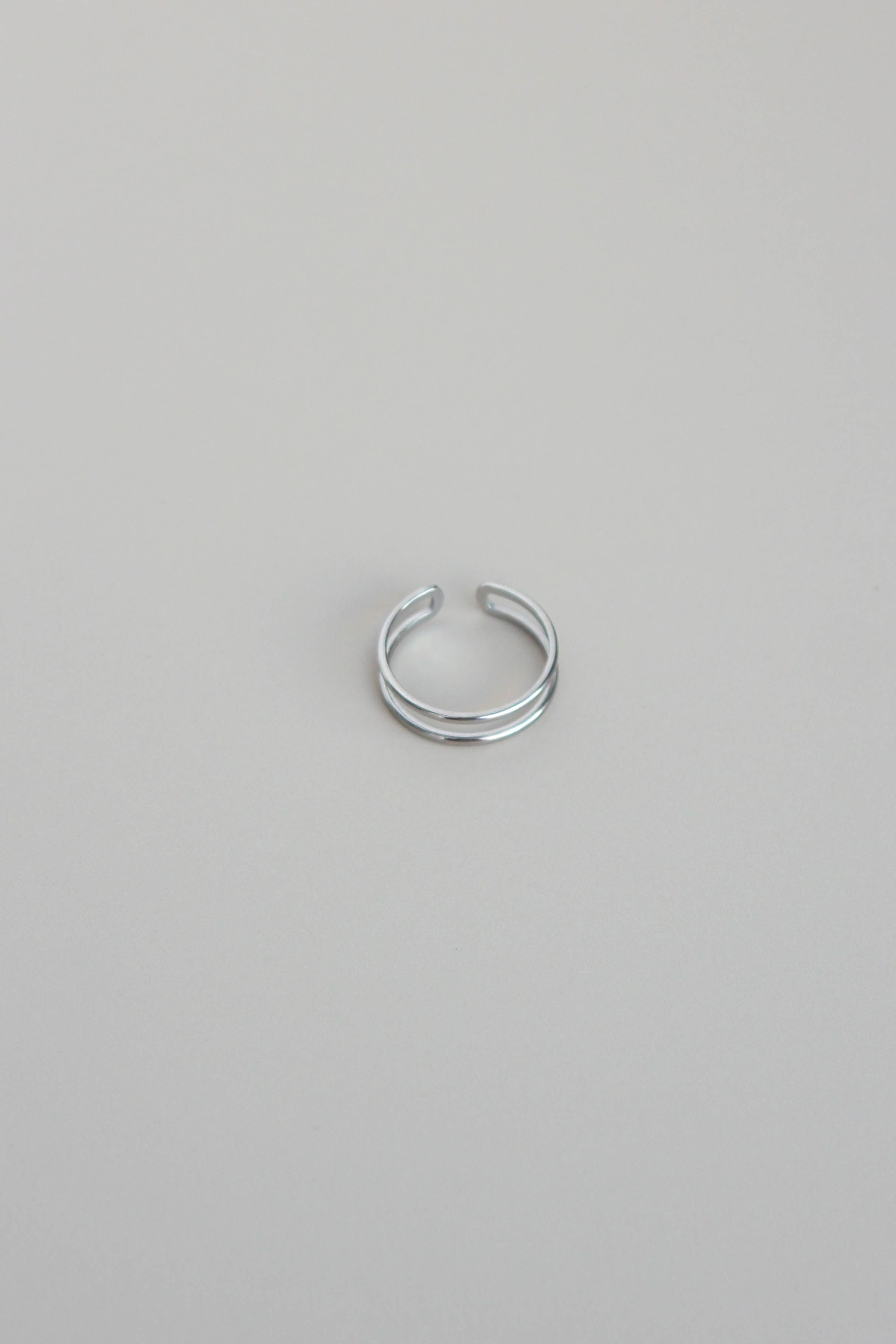 Anel em Aço Dourado ou Prateado Duplo