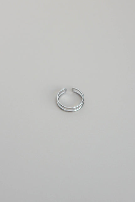 Anel em Aço Dourado ou Prateado Duplo