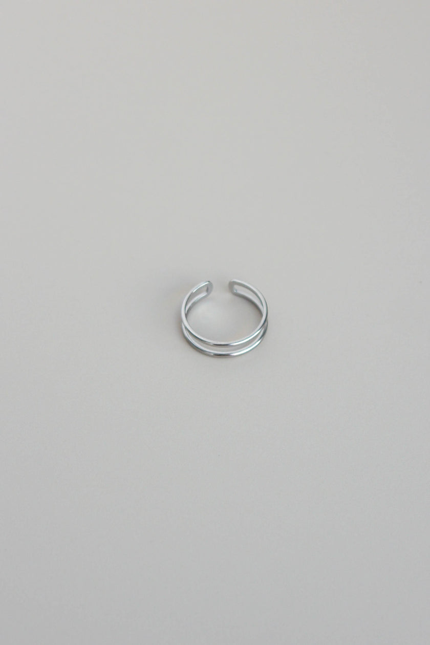 Anel em Aço Dourado ou Prateado Duplo