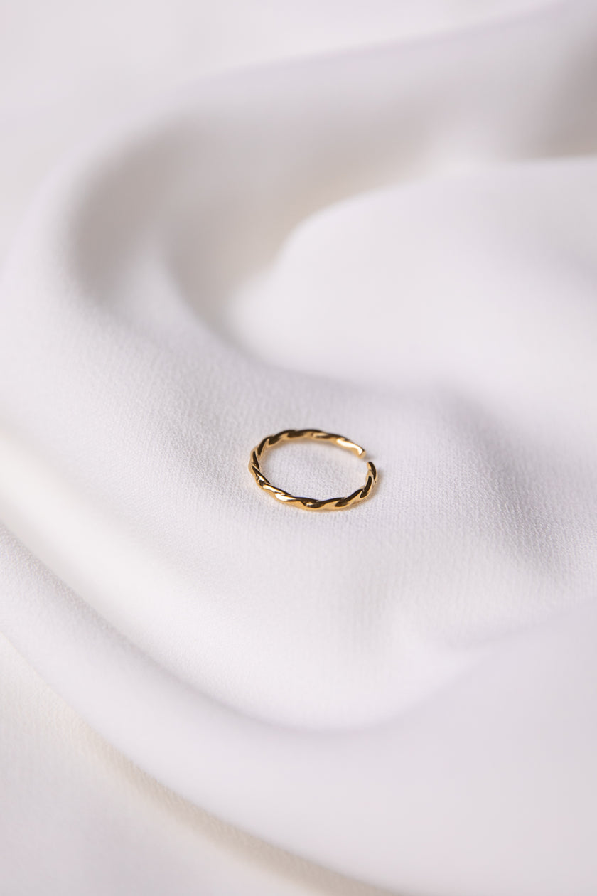 Anel em Aço Dourado ou Prateado com Torcido