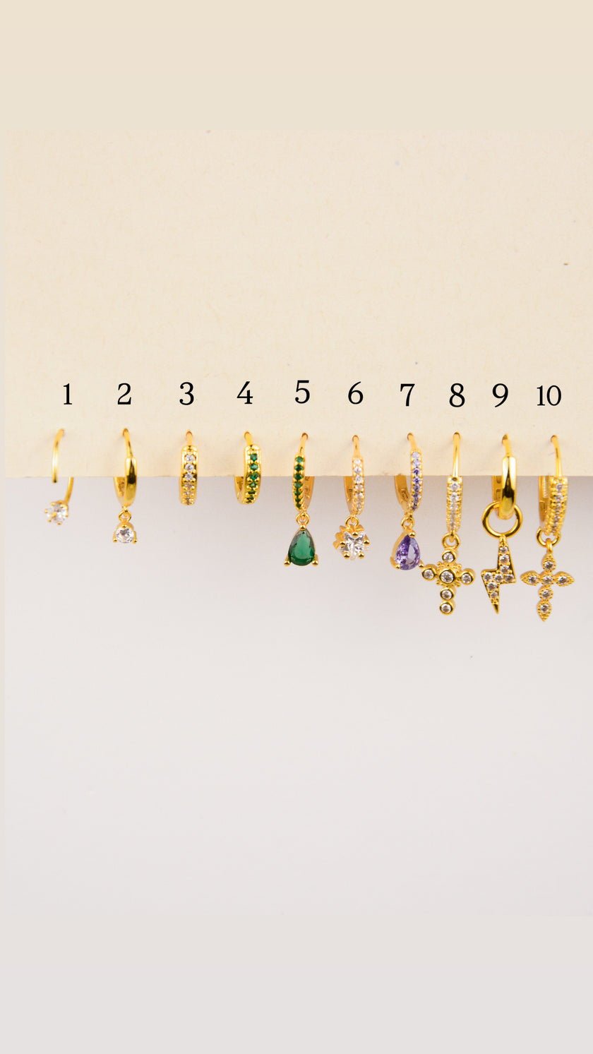 Argolas em Aço Coloridas com Zircónias