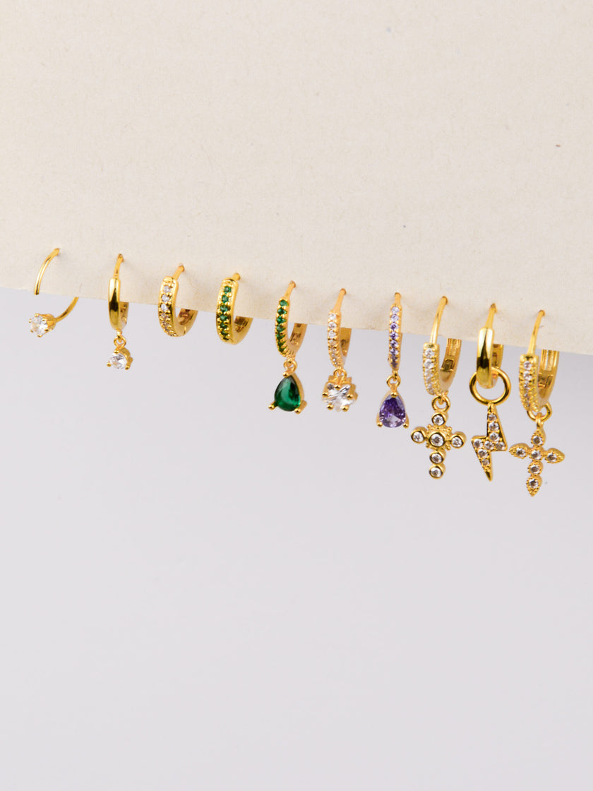 Argolas em Aço Coloridas com Zircónias