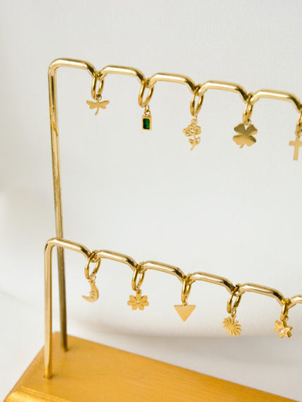 Argolas em Aço com Pendentes