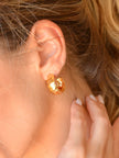 Wavy Gold or Silver Steel Earrings