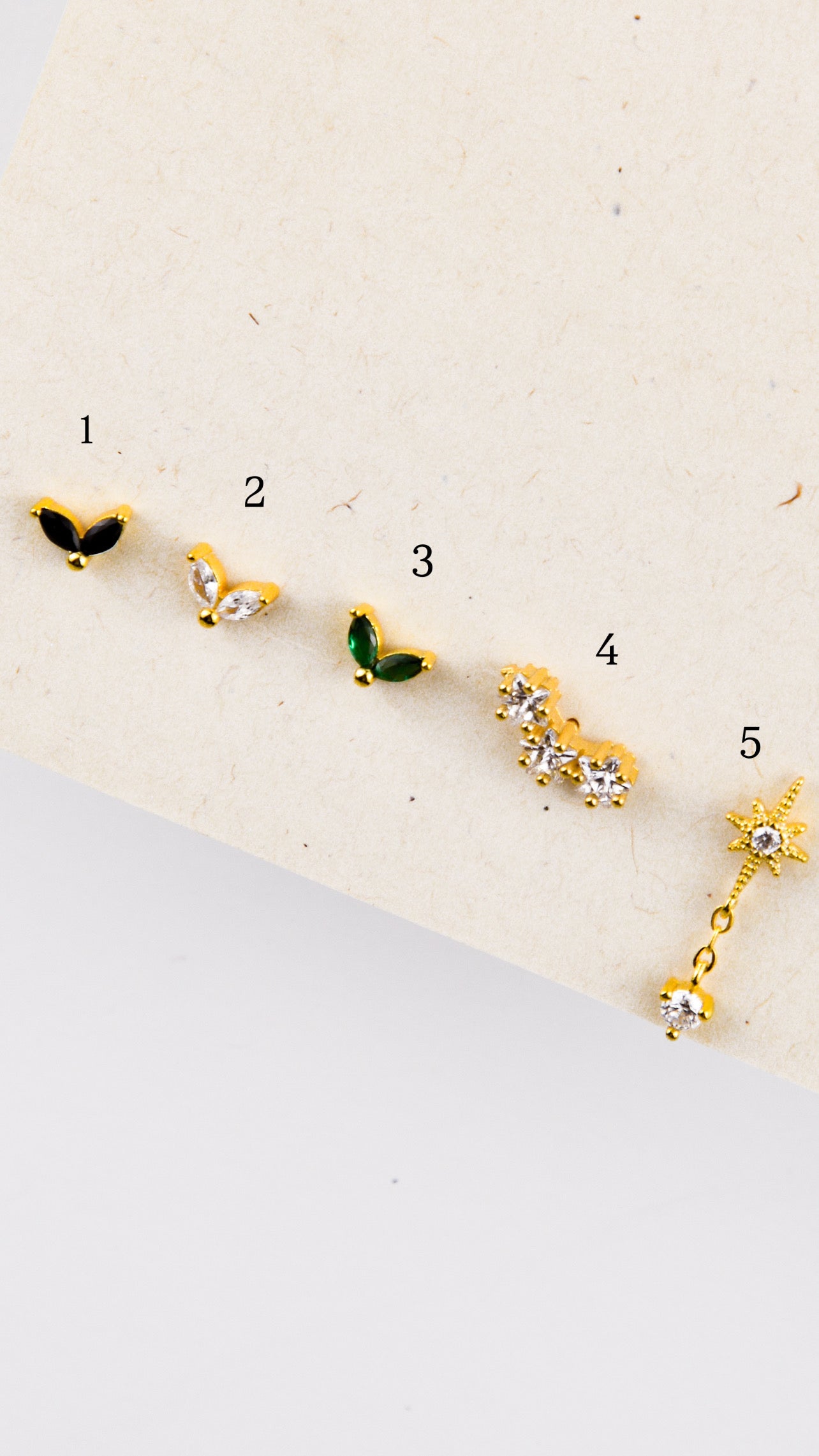 Brincos em Aço Coloridos com Zircónias