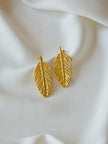Brincos em Aço Compridos Folha