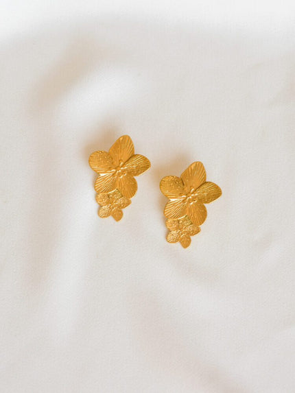 Brincos em Aço Compridos com Várias Folhas