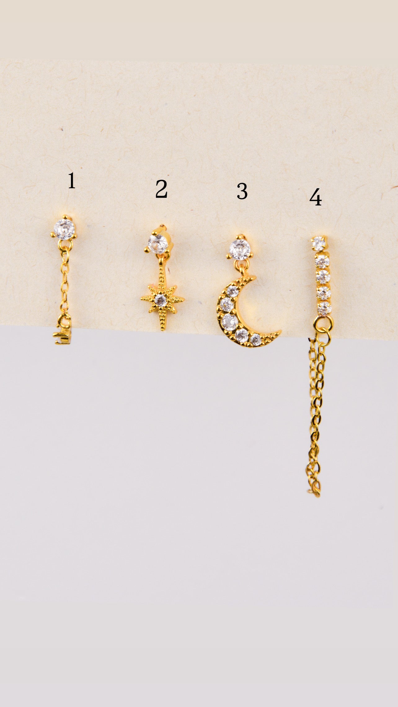 Brincos em Aço com Zircónias Brancas