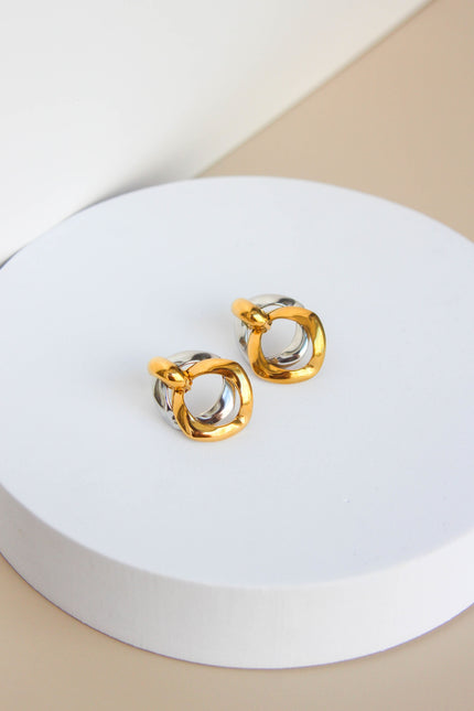 Brincos Vintage em Aço Dourados e Prateados