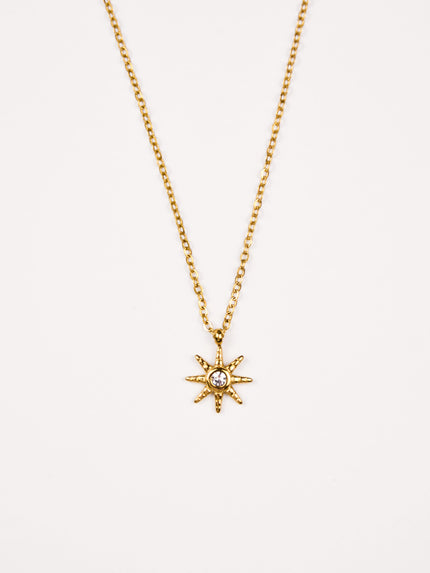 Colar em Aço com Estrela e Brilhante