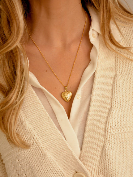 Colar em Aço com Medalha Coração Pequeno para colocar fotografia