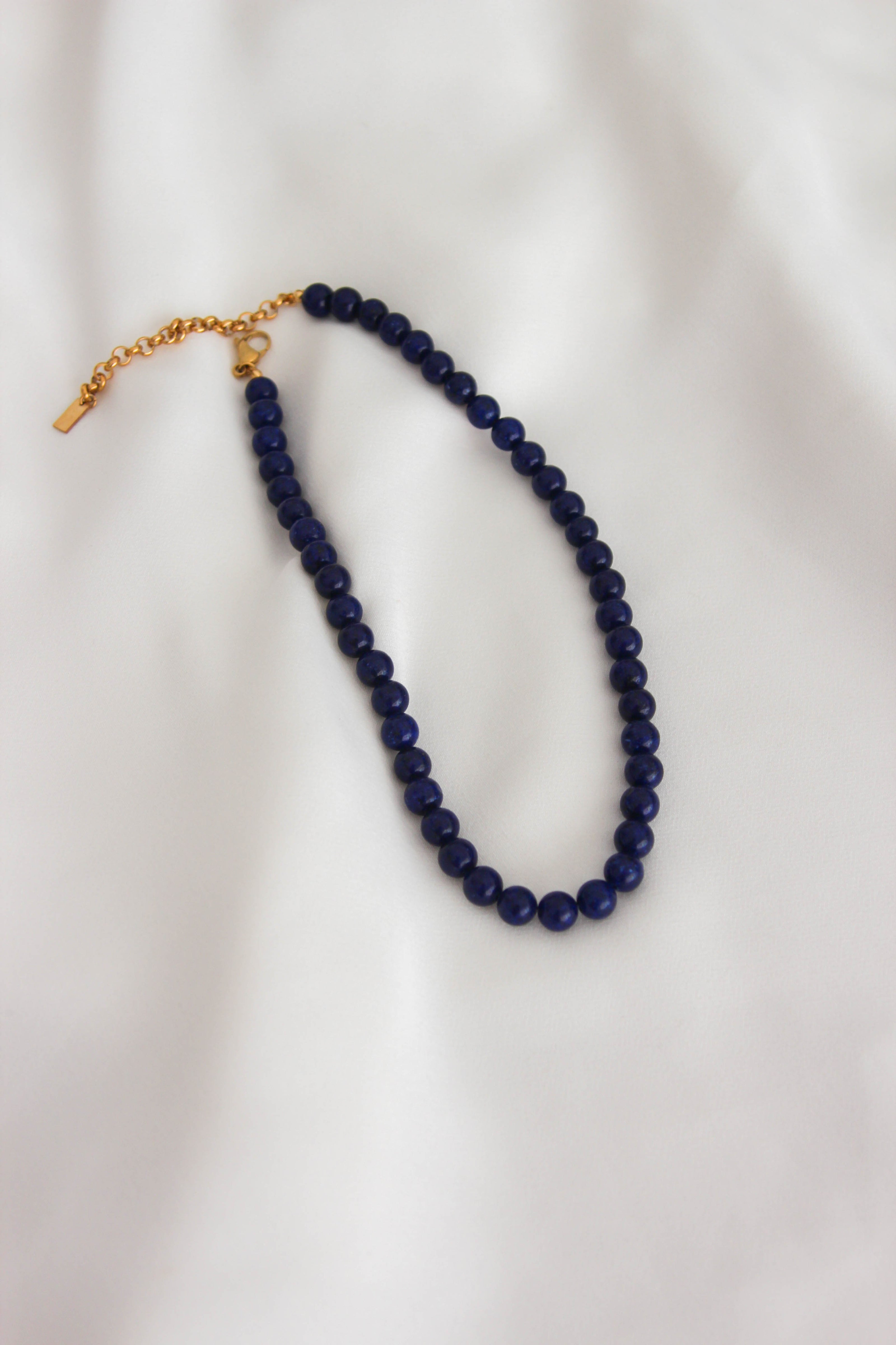 Lapis Lazuli Necklace with Glass Shrimp