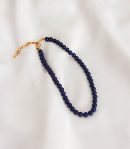 Lapis Lazuli Necklace with Glass Shrimp