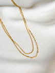 Minimalist Double Gold Steel Necklace