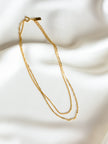 Minimalist Double Gold Steel Necklace