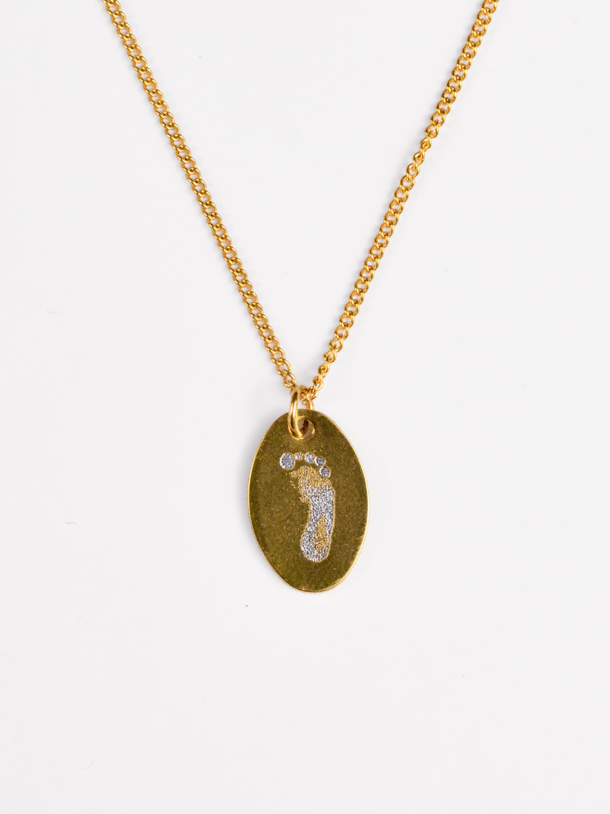 Colar em Aço com Medalha Personalizada | Gravação de Impressão Digital