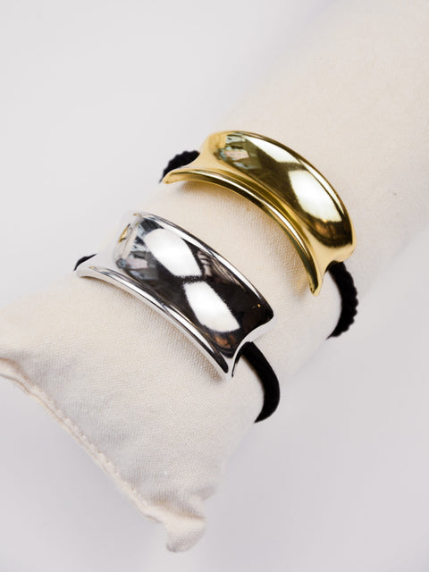 Elástico com Metal Dourado ou Prateado Recto