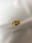 Anel em Aço Dourado Ajustável com Flores