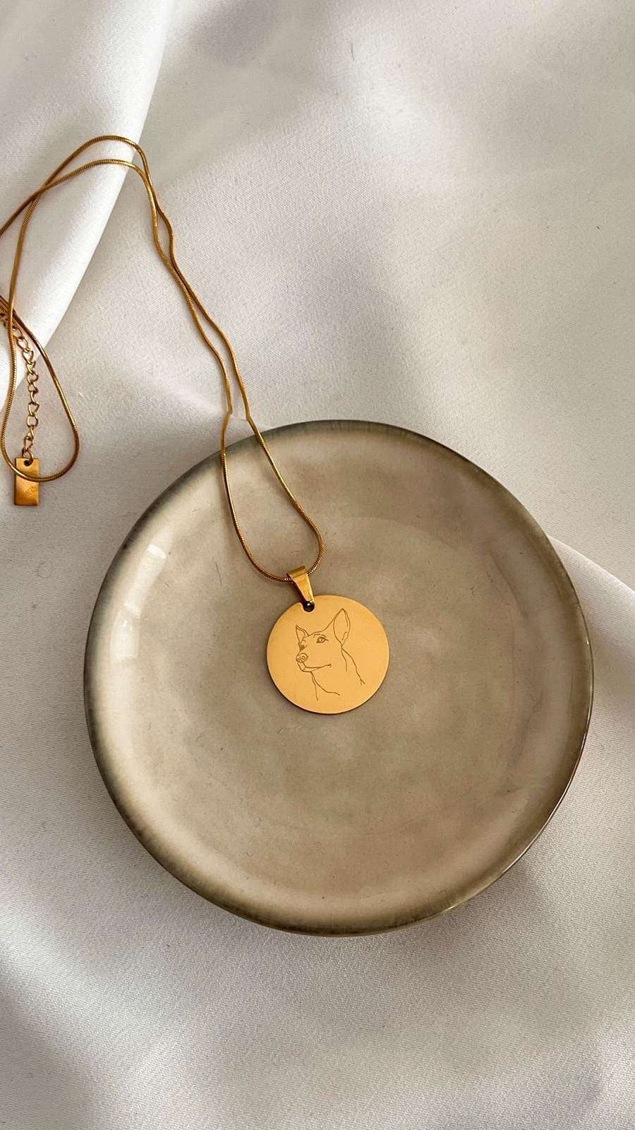 Colar em Aço com Medalha Personalizada | Gravação de Ilustração a Partir de Foto