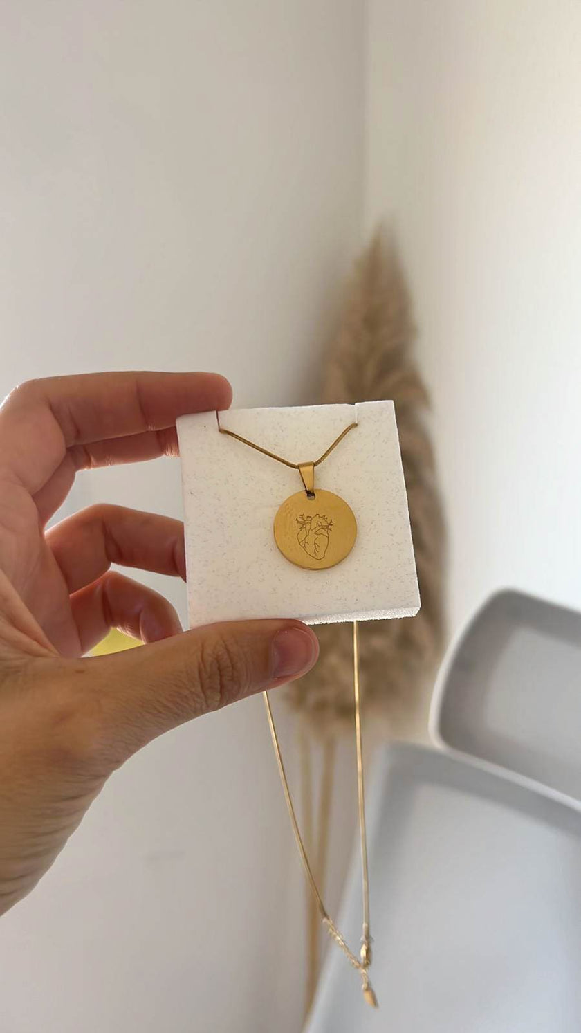 Colar em Aço com Medalha Personalizada | Gravação de Ilustração a Partir de Foto