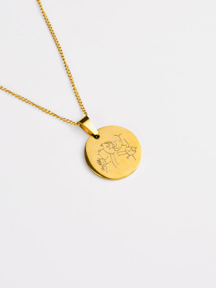 Colar em Aço com Medalha Personalizada | Gravação de Imagem Enviada