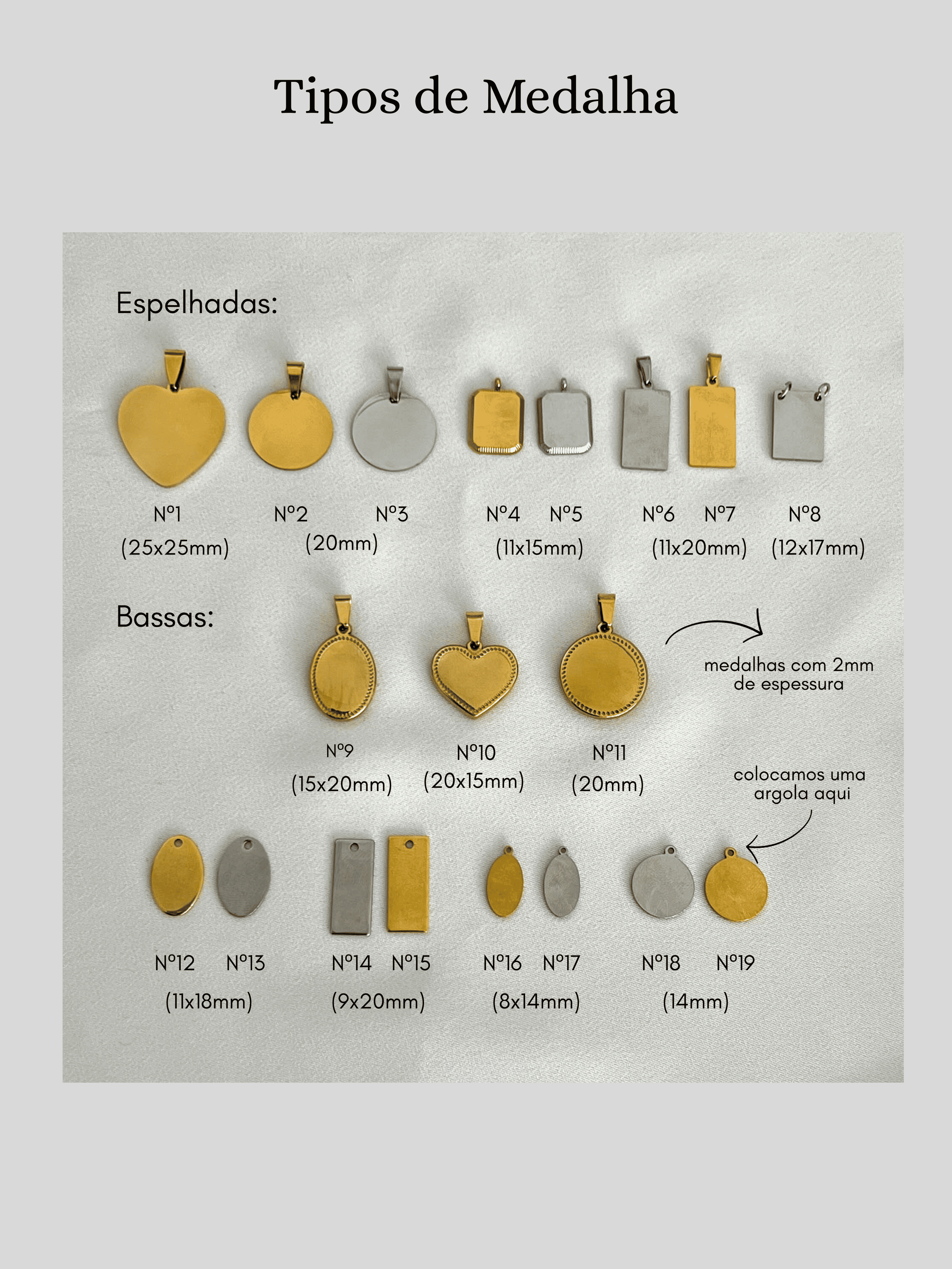 Colar em Aço com Medalha Personalizada | Gravação de Texto