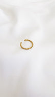Anel em Aço Dourado Ajustável Entrelaçado Fininho
