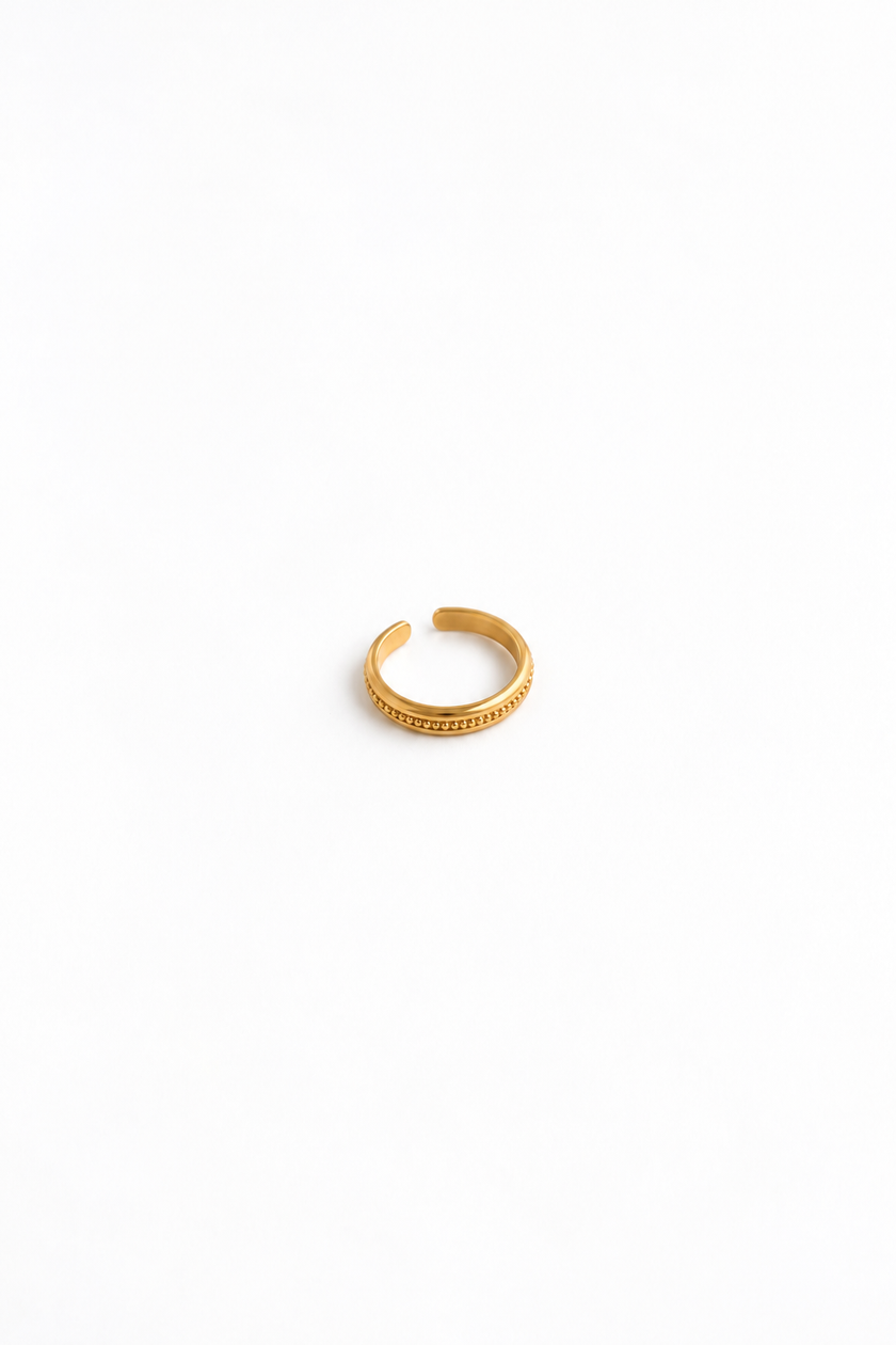 Anel em Aço para o Mindinho Simples Dourado ou Prateado