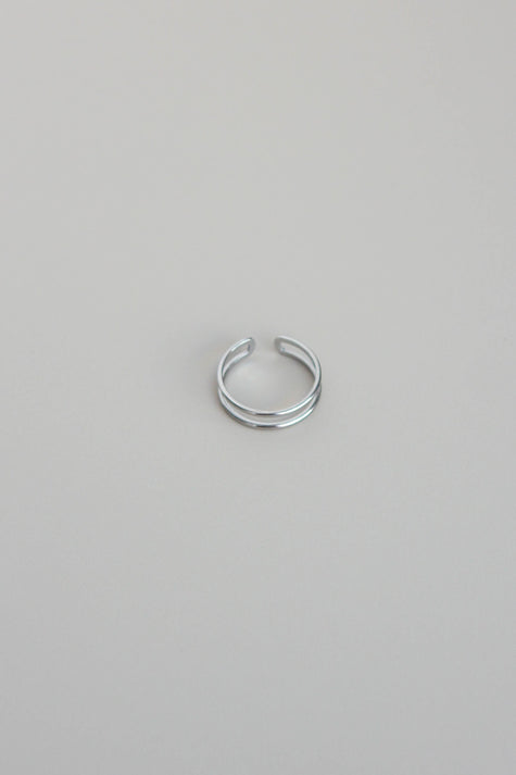 Anel em Aço Dourado ou Prateado Duplo