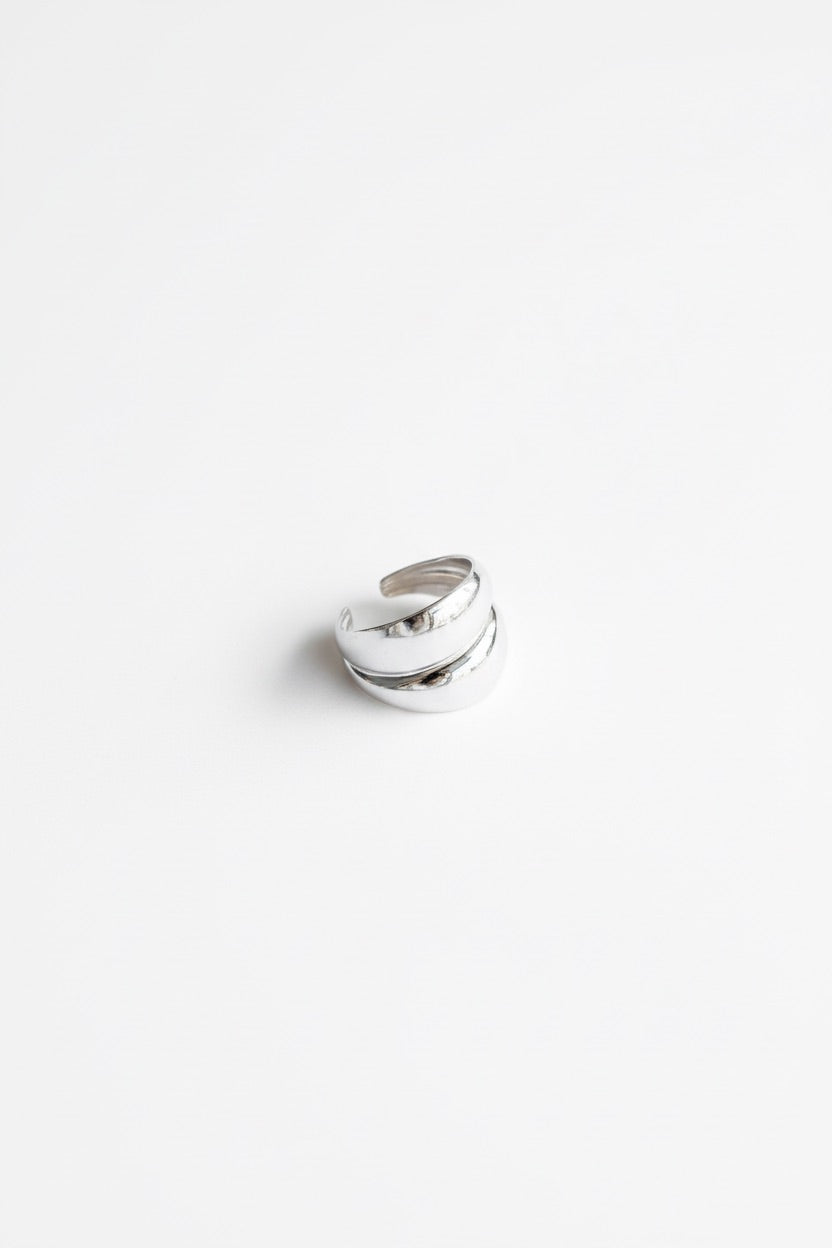 Anel em Aço Dourado ou Prateado Minimalista Largo