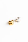 Anel em Aço Dourado ou Prateado Minimalista Largo