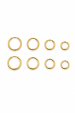 Simple Gold Steel Hoops in Various Sizes