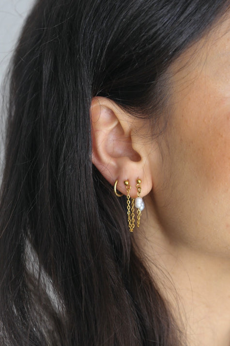 Brincos Unitários em Aço com Malha no Fecho