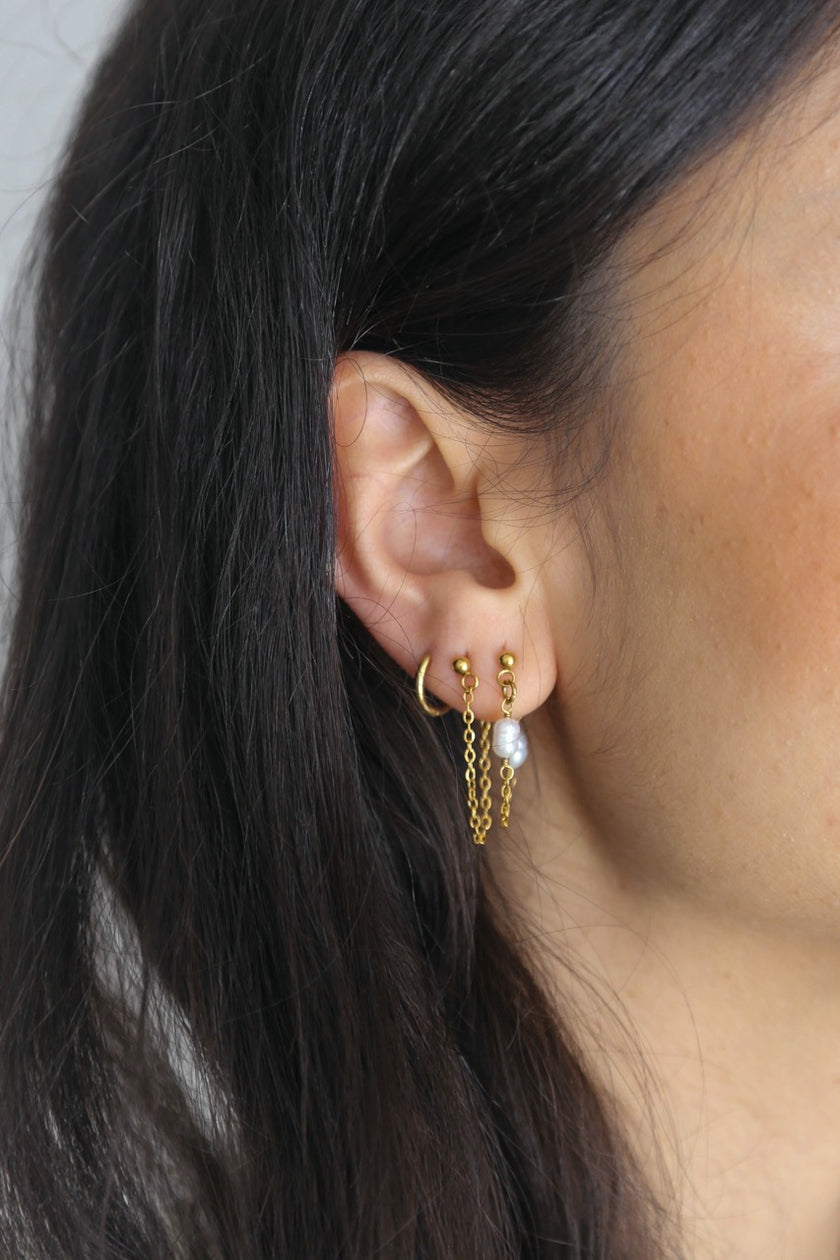 Brincos Unitários em Aço com Malha no Fecho