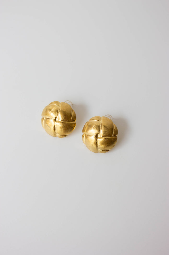 Large Round Gold or Silver Plated Steel Earrings