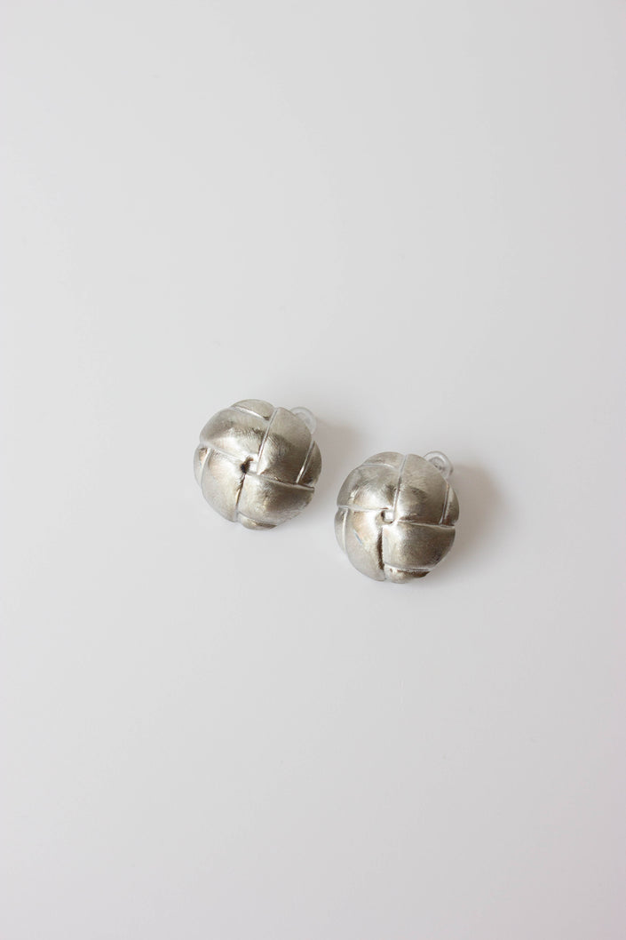 Large Round Gold or Silver Plated Steel Earrings
