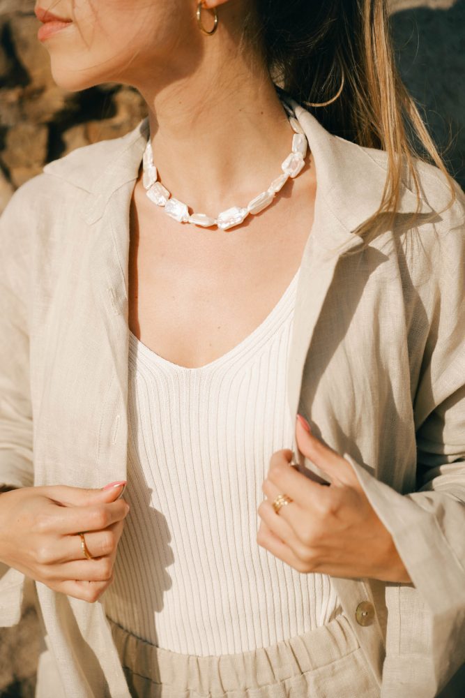 Camisa e Calças de Linho Creme