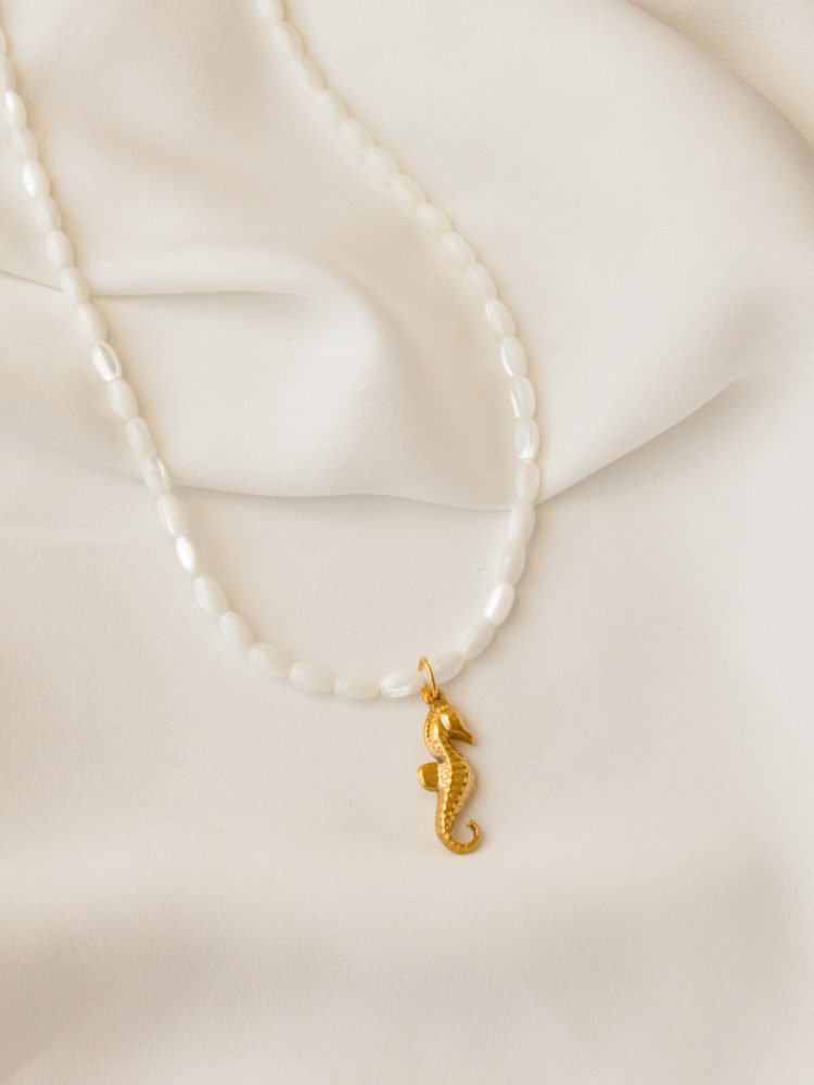 Mother of Pearl Necklace with or without Seahorse