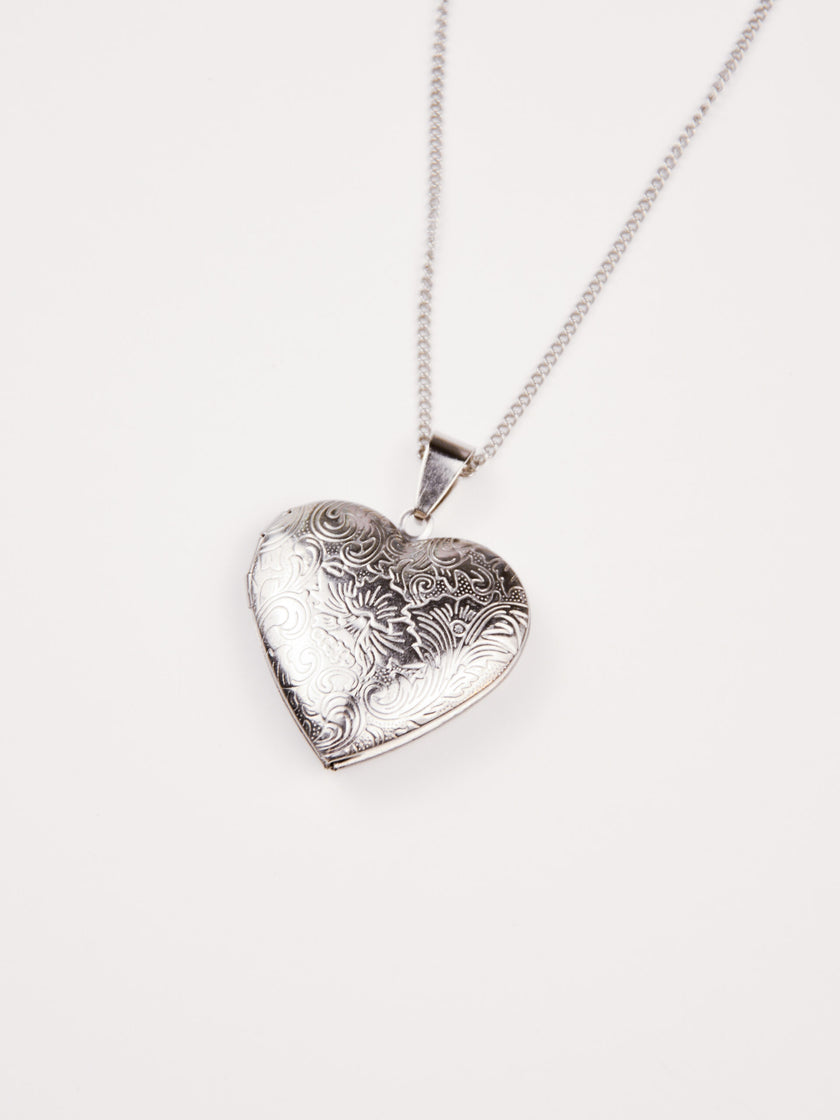 Colar em Aço com Medalha Coração para colocar fotografia