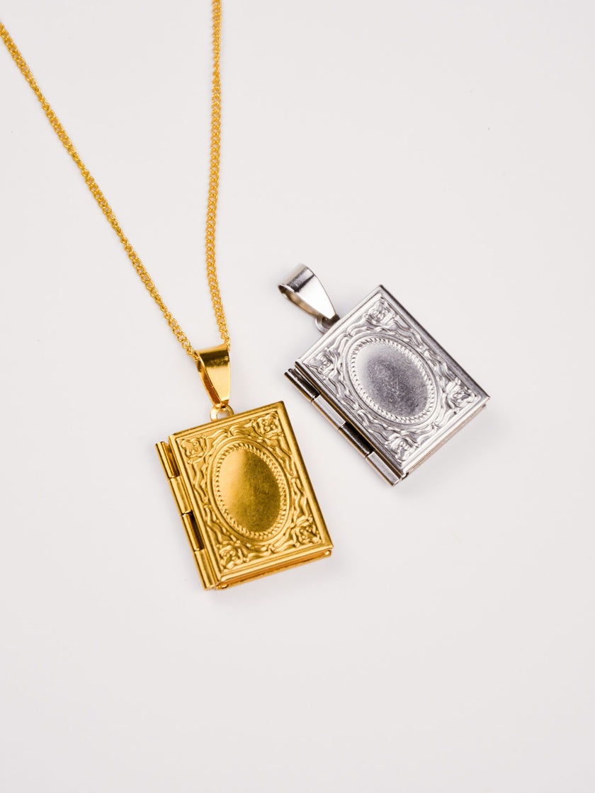 Colar em Aço com Medalha Rectangular para colocar fotografia