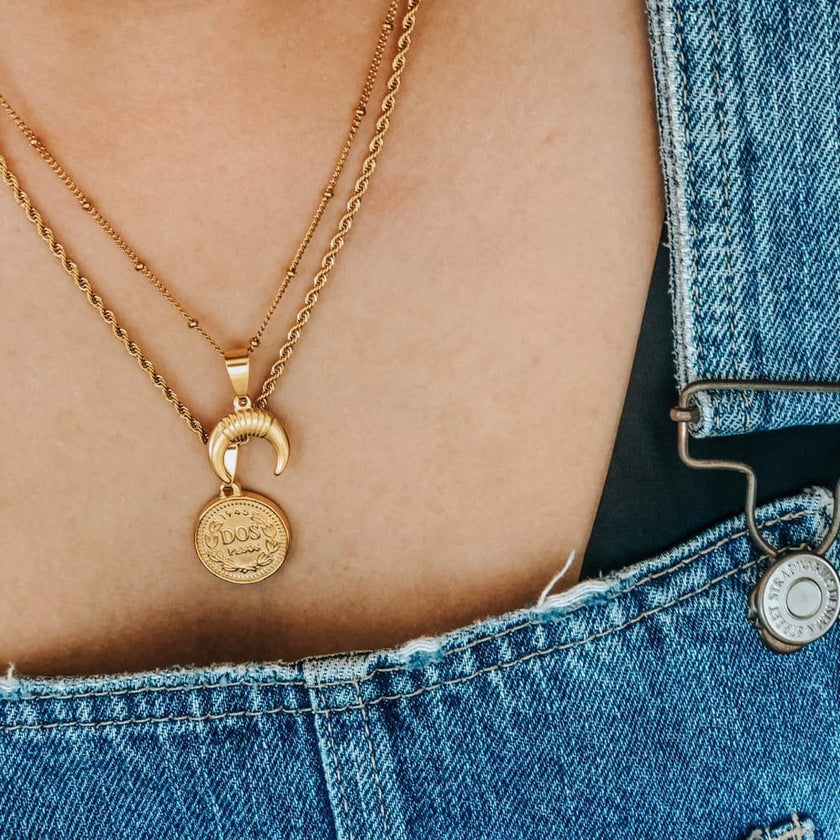 Colar em Aço Dos Pesos com Corrente Traçada