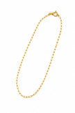 Short Gold Steel Necklace with Small Rectangular Mesh