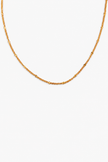 Colar em Aço Dourado Minimalista Achatado