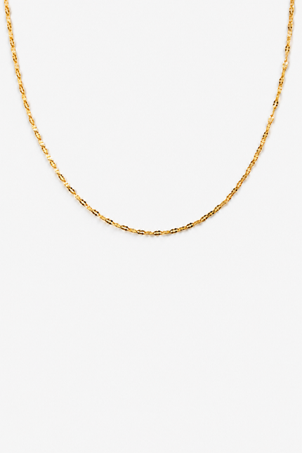 Colar em Aço Dourado Minimalista Torcido