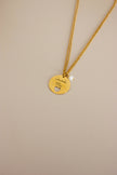 Colar em Aço Dourado Duplo com Frase 