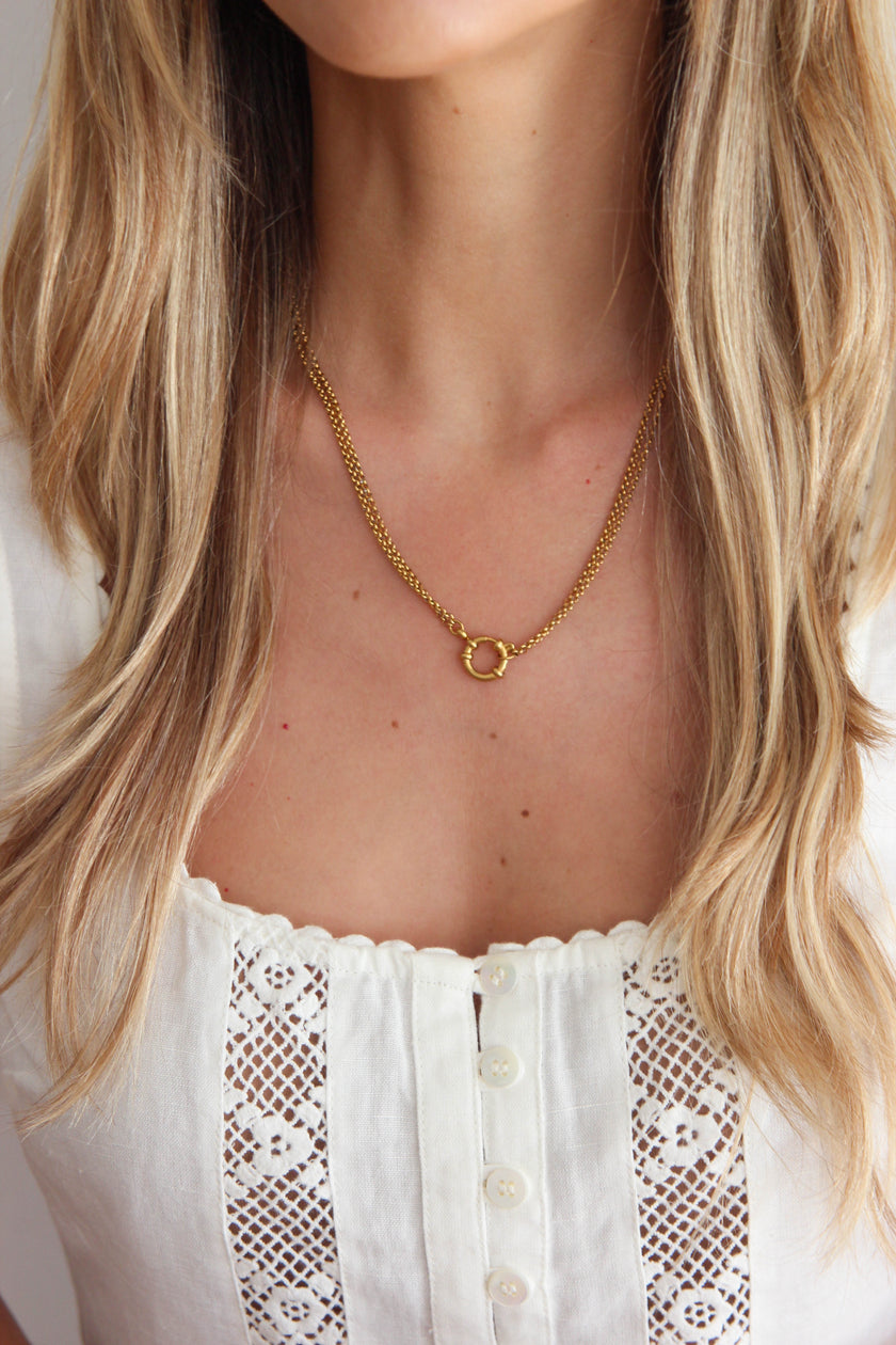 Lapis Lazuli Necklace with Glass Shrimp