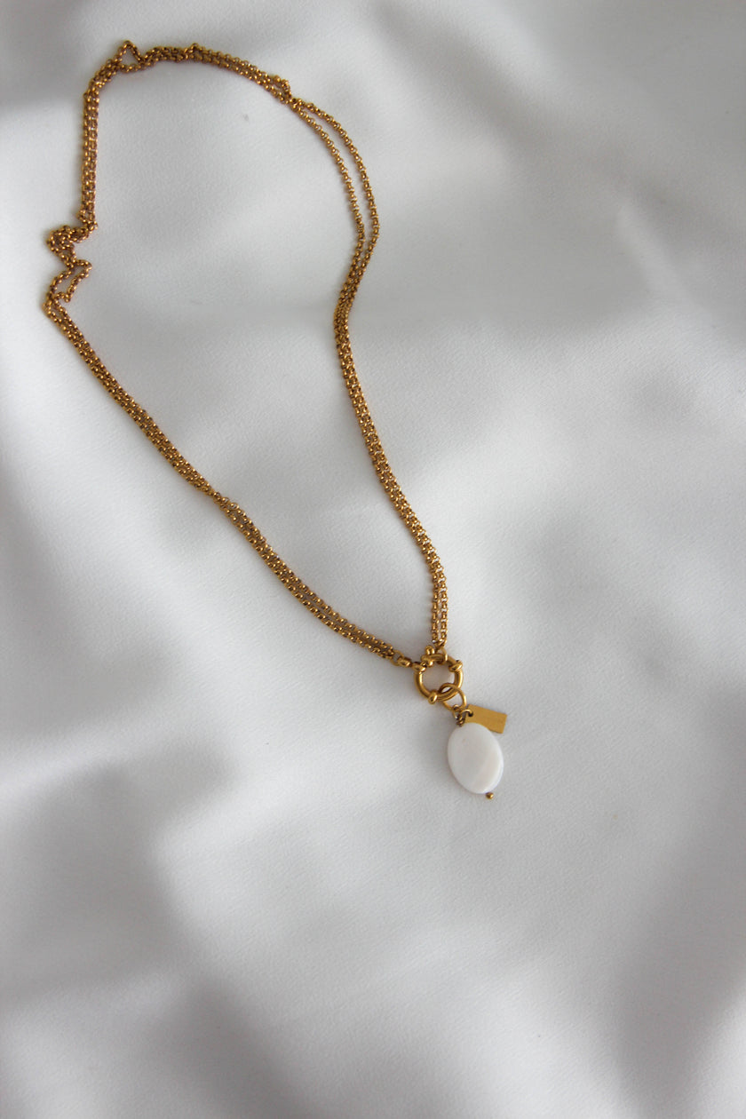 Lapis Lazuli Necklace with Glass Shrimp