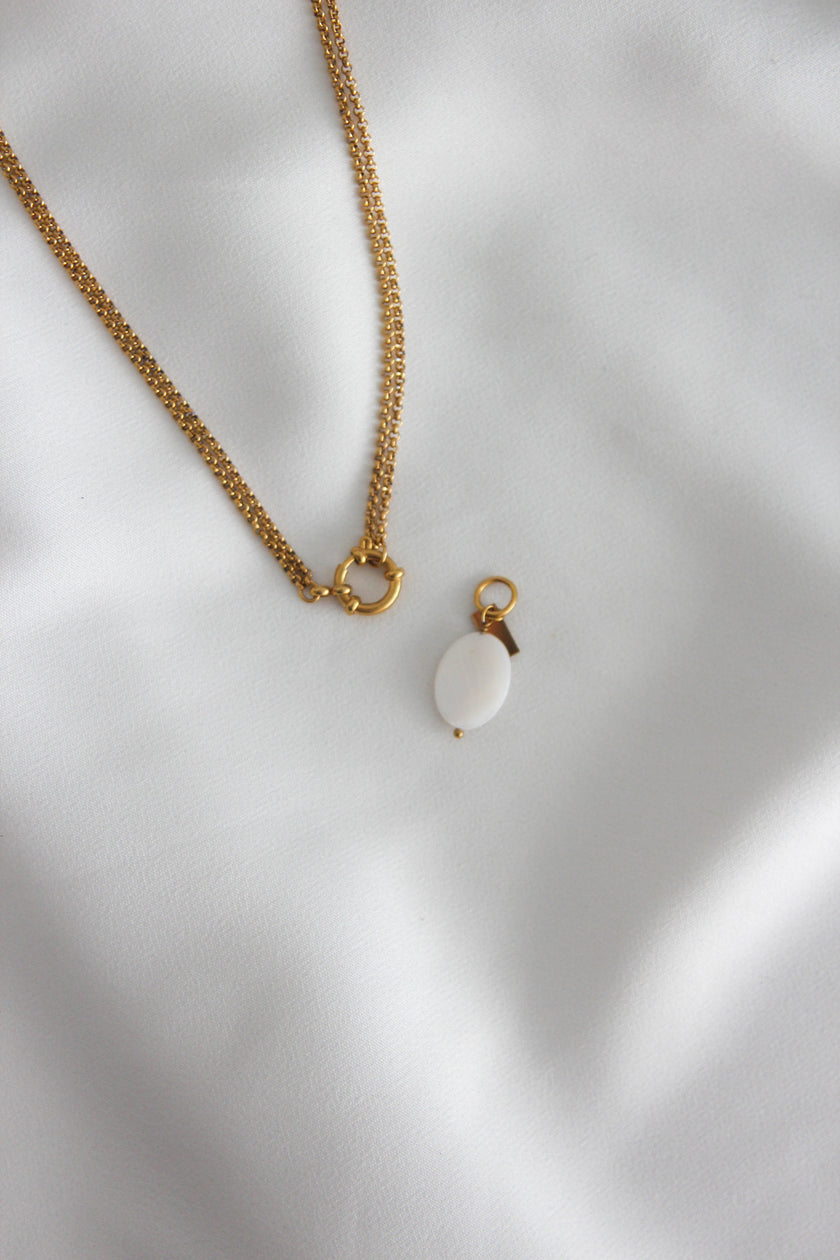 Lapis Lazuli Necklace with Glass Shrimp