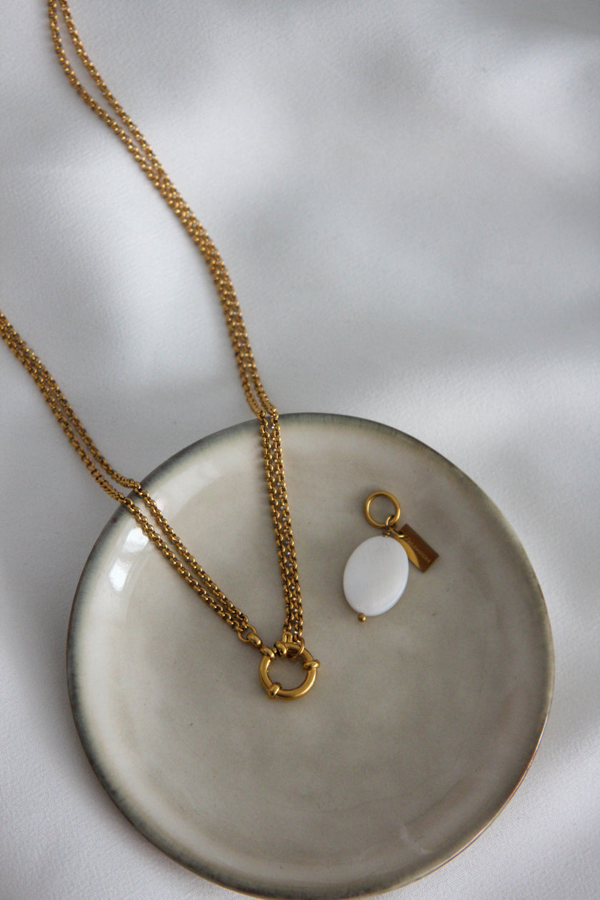 Lapis Lazuli Necklace with Glass Shrimp