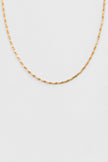 Colar em Aço Dourado Minimalista Torcido